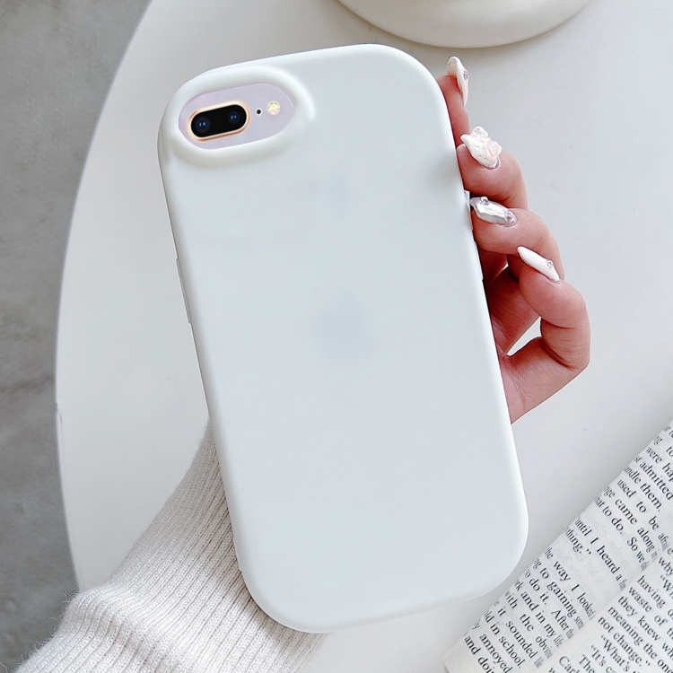 

For iPhone 8 Plus / 7 Plus Frosted Soap Shape TPU Phone Case(White)