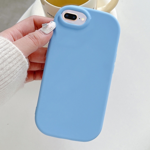 

For iPhone 8 Plus / 7 Plus Frosted Soap Shape TPU Phone Case(Blue)