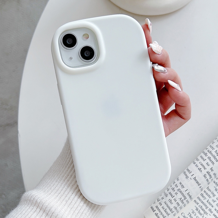 

For iPhone 15 Plus Frosted Soap Shape TPU Phone Case(White)