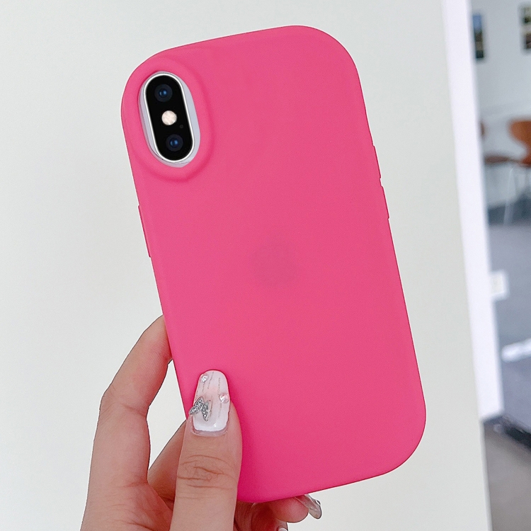 

For iPhone XS / X Frosted Soap Shape TPU Phone Case(Rose Red)