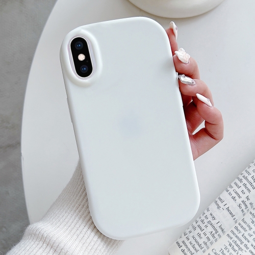 

For iPhone XS / X Frosted Soap Shape TPU Phone Case(White)