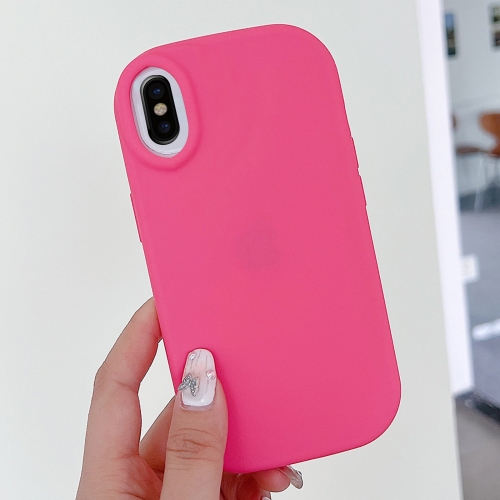 

For iPhone XS Max Frosted Soap Shape TPU Phone Case(Rose Red)