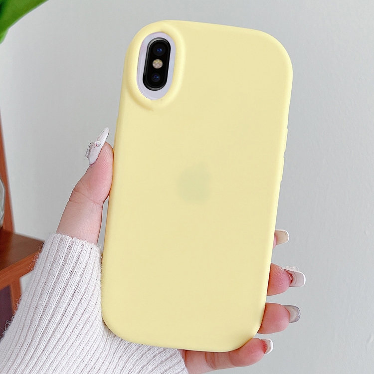 

For iPhone XS Max Frosted Soap Shape TPU Phone Case(Yellow)