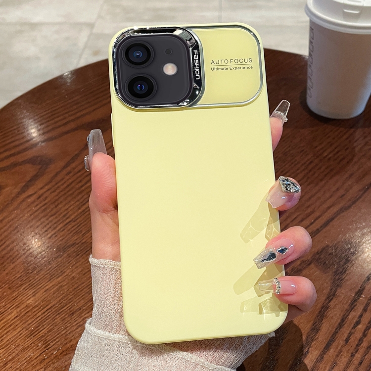 

For iPhone 12 Skin Feel PC Liquid Silicone Phone Case(Yellow)
