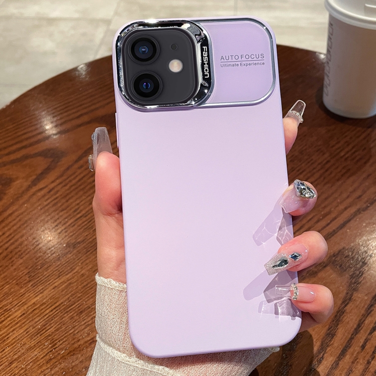 

For iPhone 12 Skin Feel PC Liquid Silicone Phone Case(Purple)