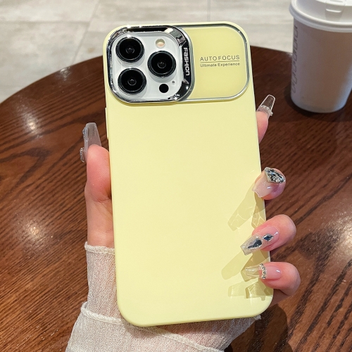 

For iPhone 14 Pro Max Skin Feel PC Liquid Silicone Phone Case(Yellow)
