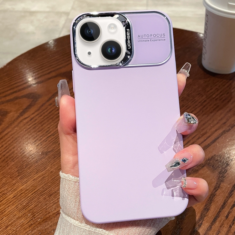 

For iPhone 15 Skin Feel PC Liquid Silicone Phone Case(Purple)