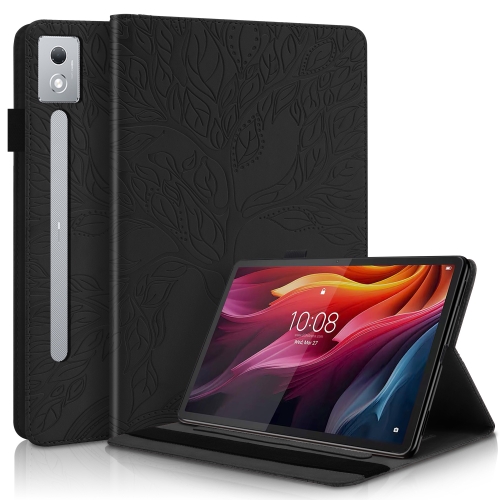 

For Lenovo Tab P12 / Xiaoxin Pad Pro 12.7 2025 Life Tree Series Horizontal Flip Leather Tablet Case(Black)