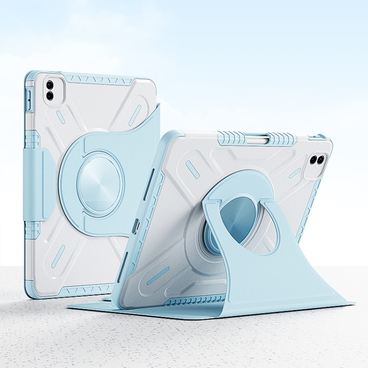 

For iPad Air 10.9 2022 / 2020 X-Shaped Rotation Smart Leather Tablet Case(Blue)