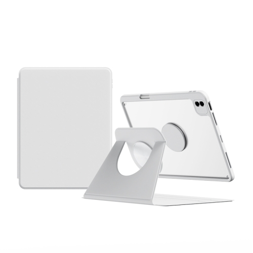 For iPad Pro 11 2022 / 2021 / 2020 Detachable Magnetic Rotation Smart Leather Tablet Case(White)