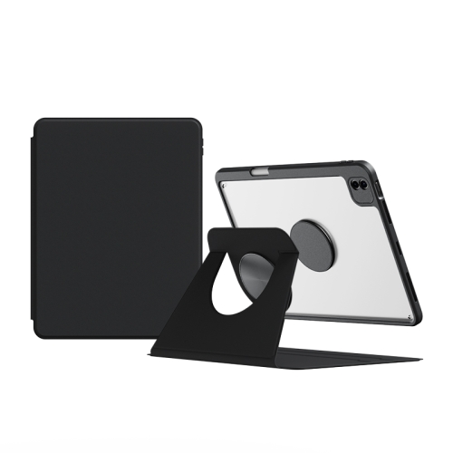For iPad Air 10.9 2022 / 2020 Detachable Magnetic Rotation Smart Leather Tablet Case(Black)