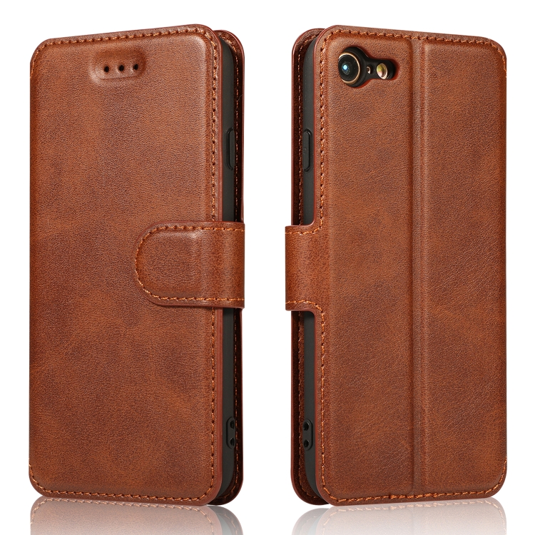 

For iPhone 7 / 8 Calf Texture Magnetic Buckle Horizontal Flip Leather Case with Holder & Card Slots & Wallet & Photo Frame(Brown)