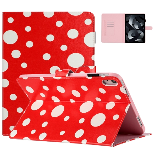 

For iPad mini 6 Dot Pattern Leather Smart Tablet Case(Red White)