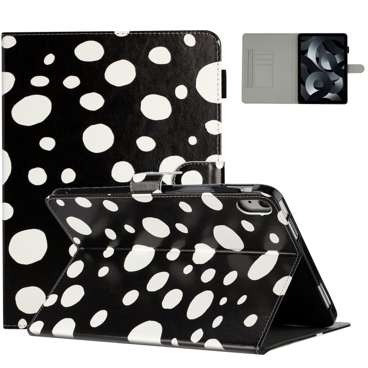 

For iPad mini 6 Dot Pattern Leather Smart Tablet Case(Black Colorful)
