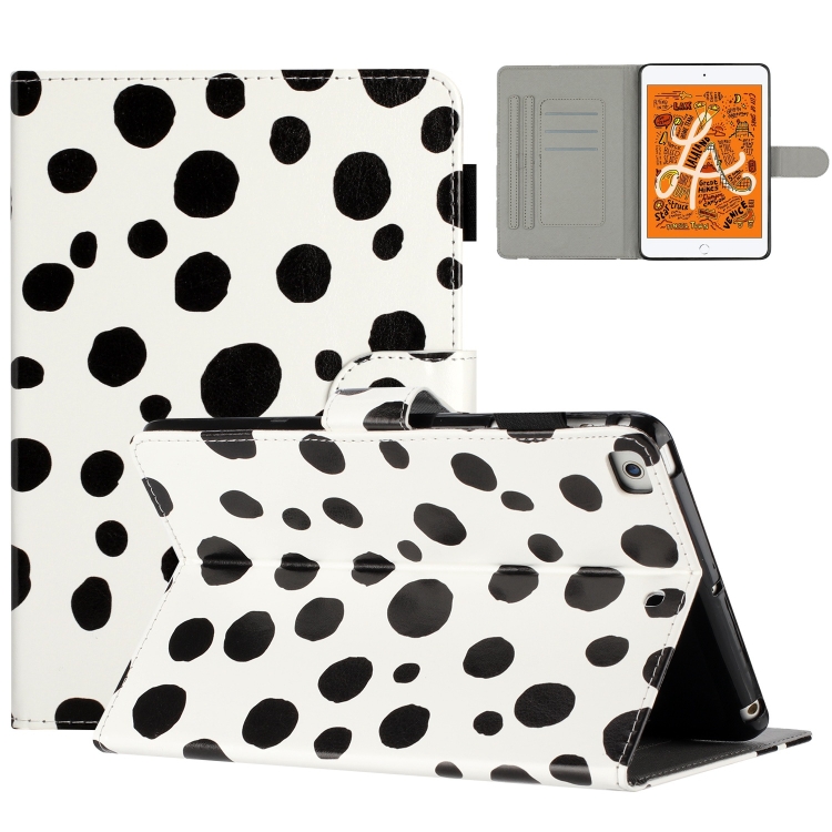 

For iPad Pro 9.7 / 9.7 2018 / 2017 Dot Pattern Leather Smart Tablet Case(White Black)