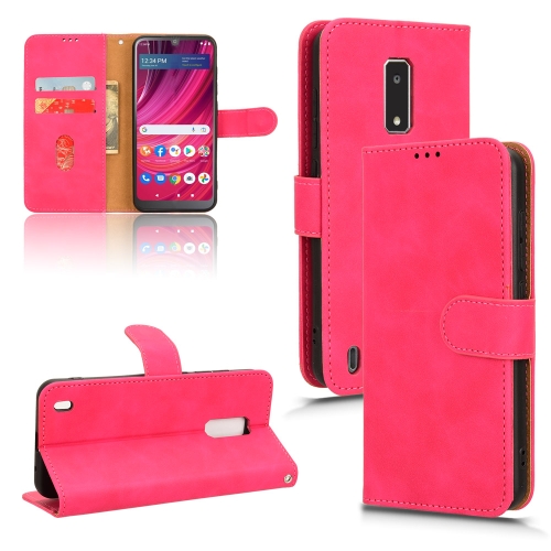 

For BLU View 4 Skin Feel Magnetic Flip Leather Phone Case(Rose Red)