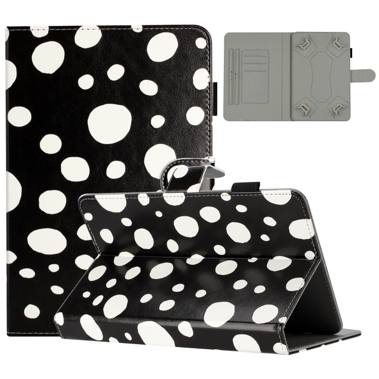 

10 inch Dot Pattern Leather Tablet Case(Black White Dot)