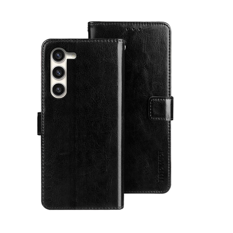 

For Samsung Galaxy S24 5G idewei Crazy Horse Texture Leather Phone Case(Black)