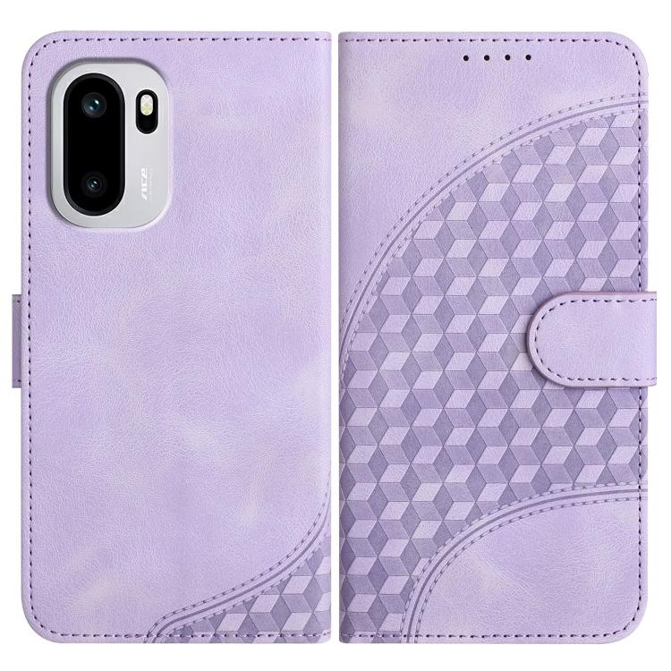 

For OnePlus Ace 6 Elephant Head Embossed Phone Leather Case with Lanyard(Light Purple)