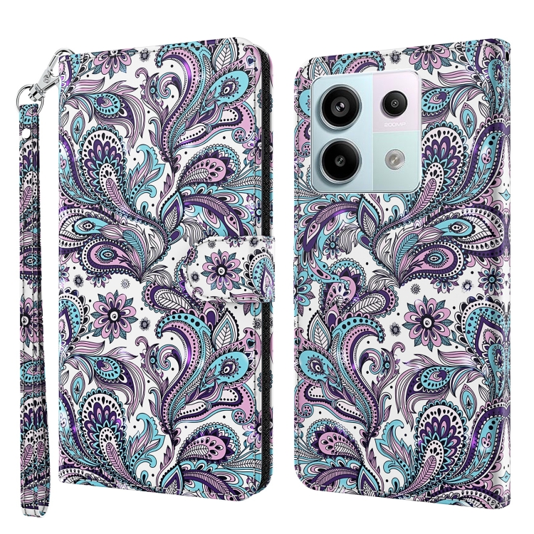

For Xiaomi Redmi Note 13 Pro 5G 3D Painting Pattern Flip Leather Phone Case(Swirl Pattern)