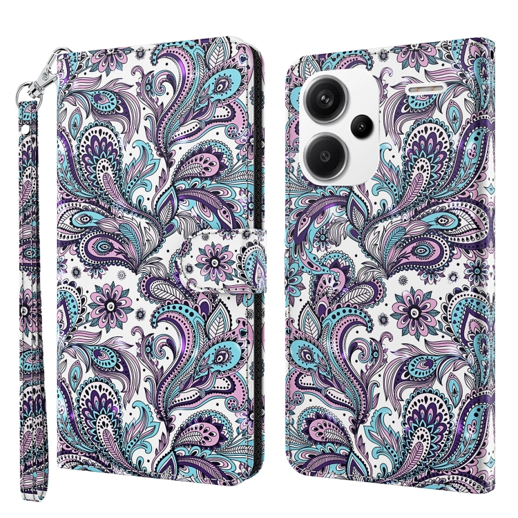 

For Xiaomi Redmi Note 13 Pro+ 3D Painting Pattern Flip Leather Phone Case(Swirl Pattern)