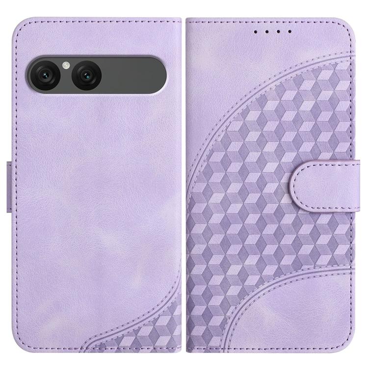 

For Sony Xperia 10 VII Elephant Head Embossed Phone Leather Case with Lanyard(Light Purple)