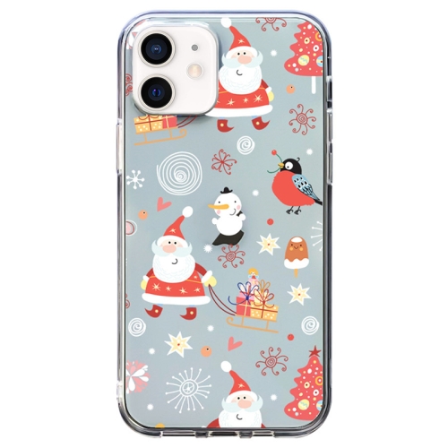 

For iPhone 11 Christmas Colored Drawing Pattern High Transparent Soft TPU Phone Case(Santa Claus)