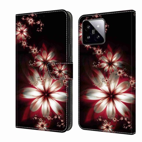 

For Xiaomi 14 Pro Crystal 3D Shockproof Protective Leather Phone Case(Fantastic Flower)