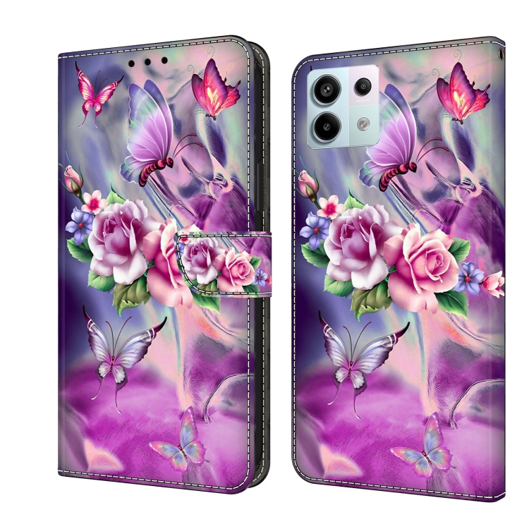 

For Xiaomi Redmi Note 13 Pro 5G Crystal 3D Shockproof Protective Leather Phone Case(Butterfly)