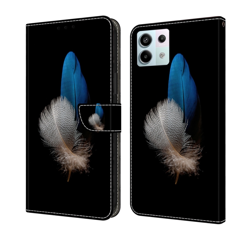 

For Xiaomi Redmi Note 13 Pro 5G Crystal 3D Shockproof Protective Leather Phone Case(Two Branches)