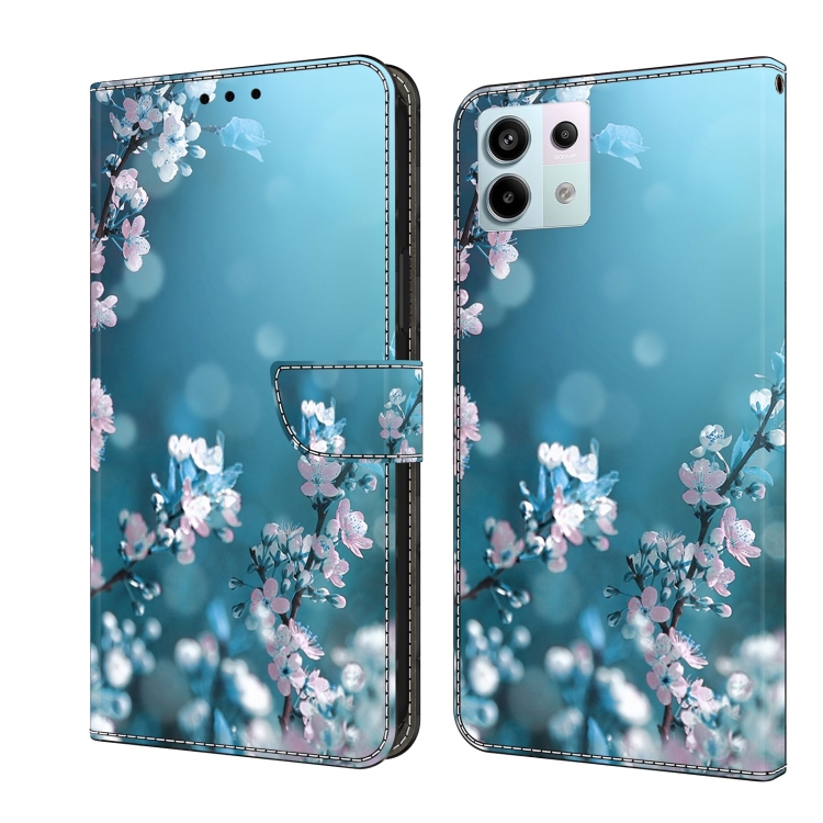 

For Xiaomi Redmi Note 13 Pro 5G Crystal 3D Shockproof Protective Leather Phone Case(Plum Flower)