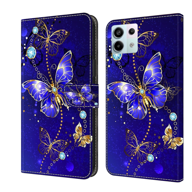 

For Xiaomi Redmi Note 13 Pro 5G Crystal 3D Shockproof Protective Leather Phone Case(Diamond Butterfly)