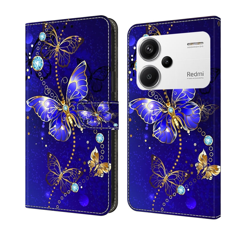 

For Xiaomi Redmi K70E Crystal 3D Shockproof Protective Leather Phone Case(Diamond Butterfly)