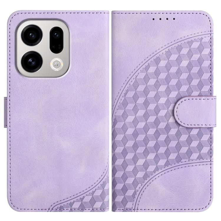 

For OPPO Find X9 Elephant Head Embossed Phone Leather Case with Lanyard(Light Purple)