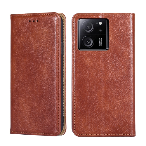 

For Xiaomi Redmi K60 Ultra Gloss Oil Solid Color Magnetic Leather Phone Case(Brown)
