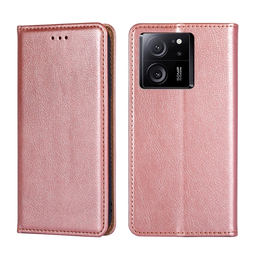 

For Xiaomi Redmi K60 Ultra Gloss Oil Solid Color Magnetic Leather Phone Case(Rose Gold)