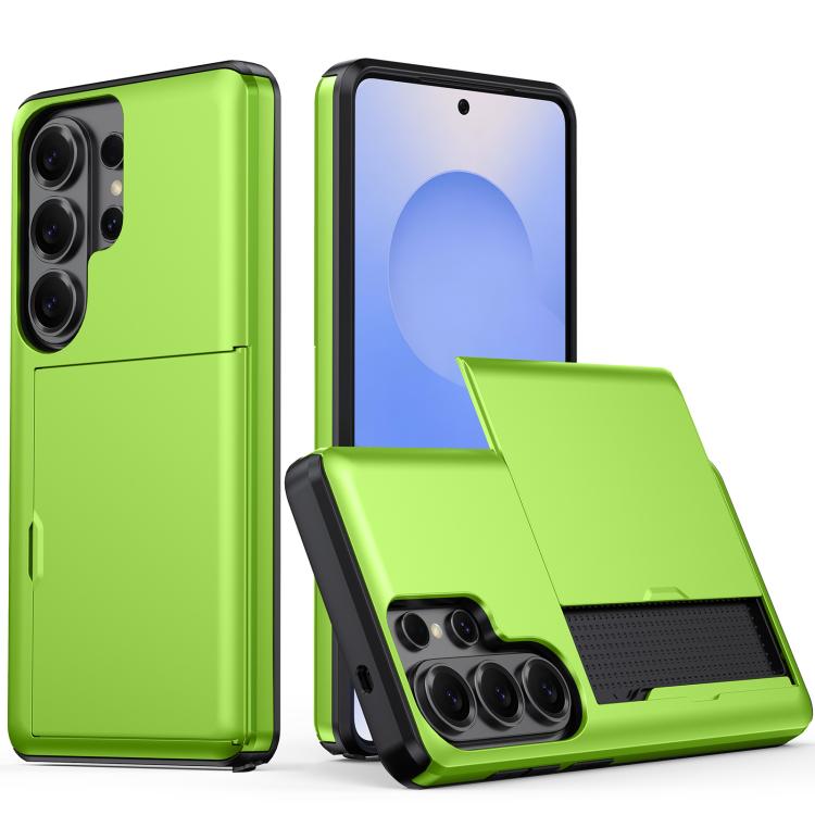 

For Samsung Galaxy S26 Ultra 5G Shockproof Armor Phone Case with Card Slot(Green)