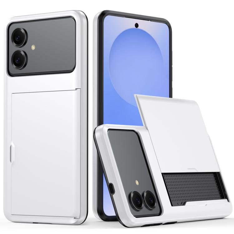 

For Samsung Galaxy S26 Edge 5G Shockproof Armor Phone Case with Card Slot(White)