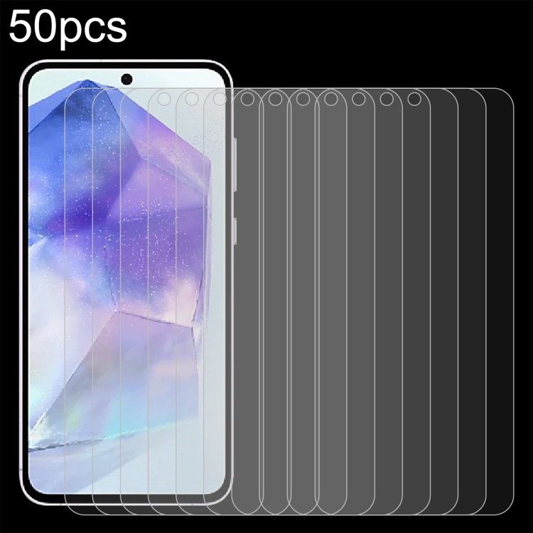 

For Samsung Galaxy Quantum 5 50pcs 0.18mm 9H 2.5D Tempered Glass Film