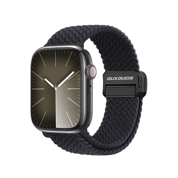 

For Apple Watch SE 2023 40mm DUX DUCIS Mixture Pro Series Magnetic Buckle Nylon Braid Watch Band(Midnight)