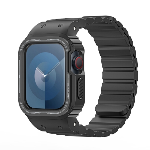 For Apple Watch SE 2023 44mm DUX DUCIS OA Series Integrated Magnetic Watch Band(Black) зарядное устройство satechi magnetic charging dock для apple watch st tcmcawm