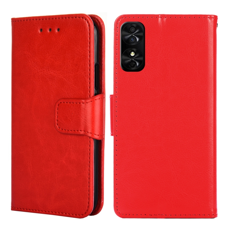 

For TCL 50 SE 4G Crystal Texture Leather Phone Case(Red)