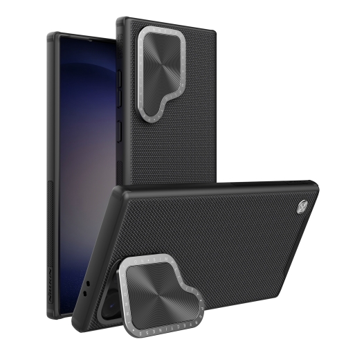 

For Samsung Galaxy S24 Ultra 5G NILLKIN Textured Prop Camera Cover Holder Design Nylon Phone Case(Black)