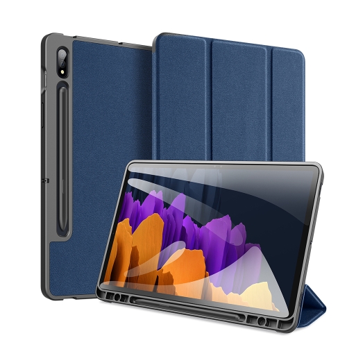 

For Samsung Galaxy Tab S7 11 inch DUX DUCIS Domo Series Horizontal Flip Magnetic PU Leather Case with Three-folding Holder & Sleep / Wake-up Function & Pen Slot(Blue)