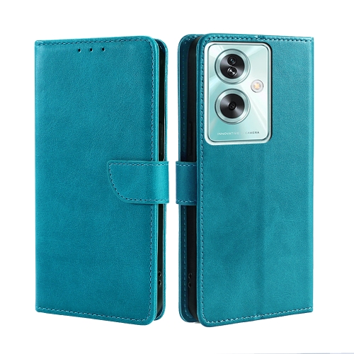 

For OPPO A79 5G Calf Texture Buckle Flip Leather Phone Case(Light Blue)