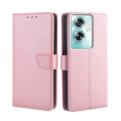 

For OPPO A79 5G Calf Texture Buckle Flip Leather Phone Case(Rose Gold)