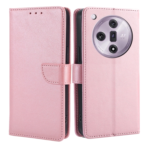 

For OPPO Find X7 5G Calf Texture Buckle Flip Leather Phone Case(Rose Gold)