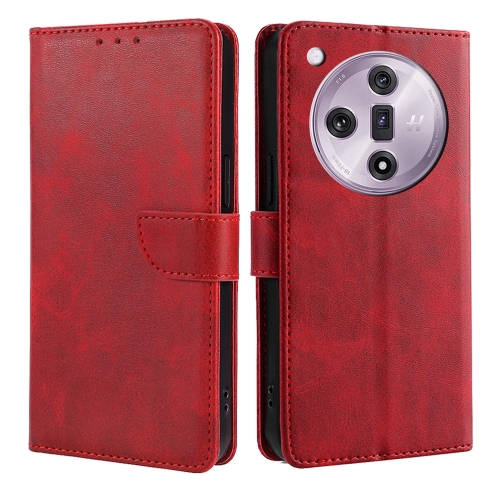 

For OPPO Find X7 5G Calf Texture Buckle Flip Leather Phone Case(Red)