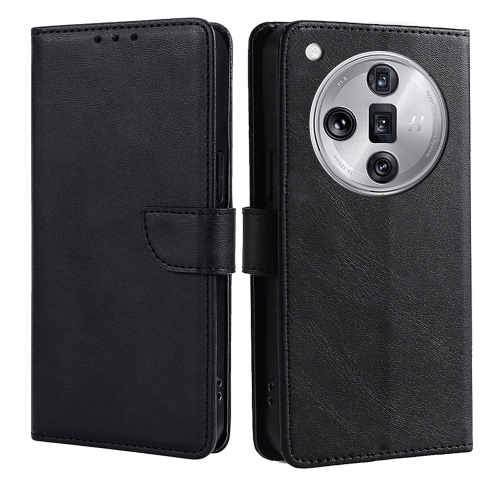 

For OPPO Find X7 Ultra 5G Calf Texture Buckle Flip Leather Phone Case(Black)