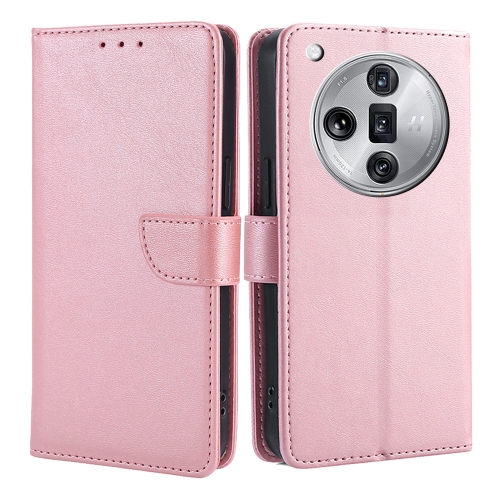

For OPPO Find X7 Ultra 5G Calf Texture Buckle Flip Leather Phone Case(Rose Gold)